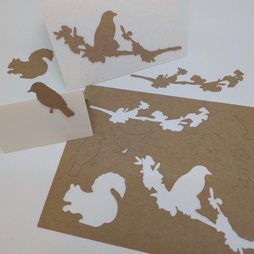 Bastelbogen "Vögel"  zum Gestalten & Verzieren